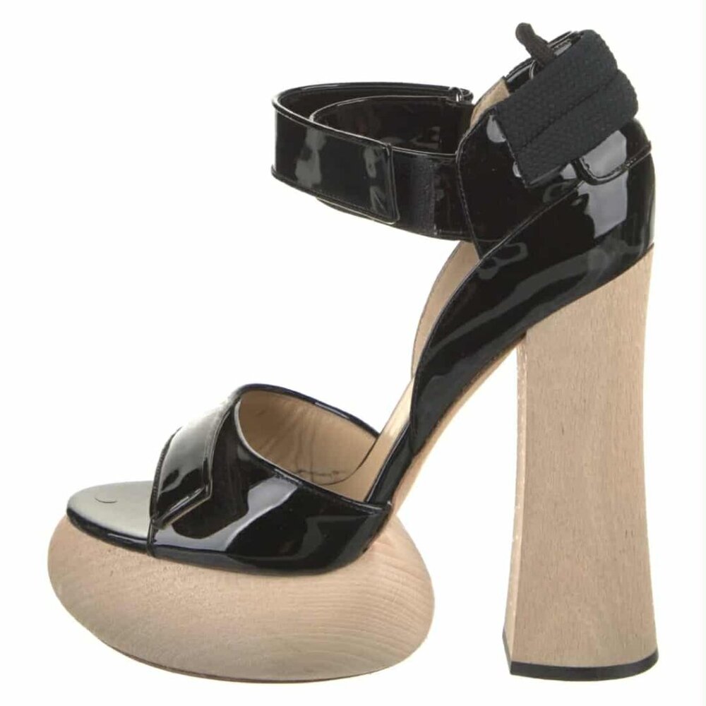 Brandon Maxwell Patent Leather Sandals Women's Size: 10